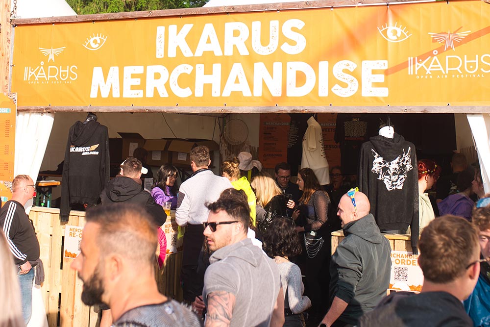 Ikarus Festival-Begleitung mit Live-Druck, Concept Store und Online Shop